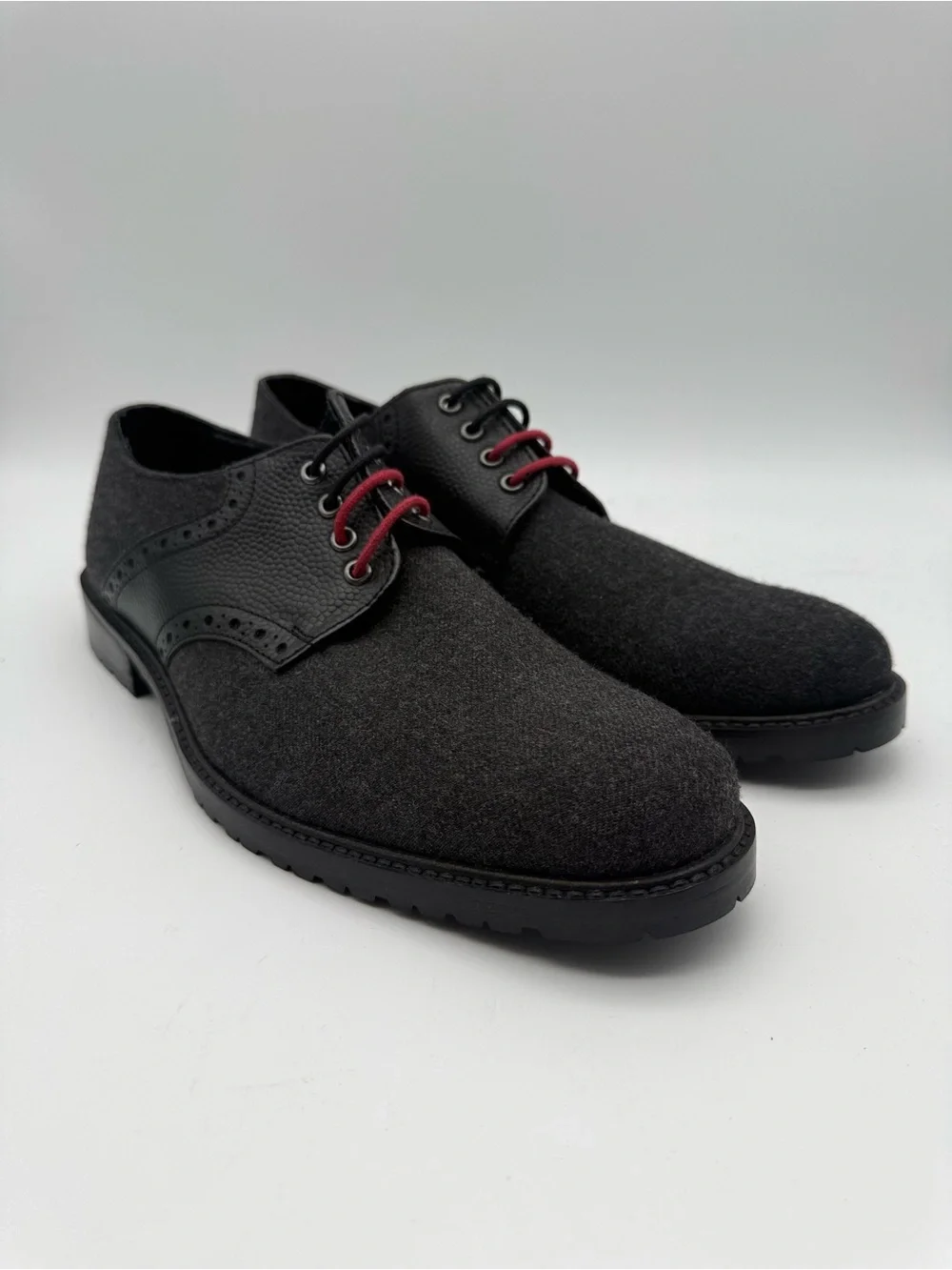 BRAND NEW Ben Sherman Pablo Wool Grey/Black Oxford Shoes Men’s Size 9